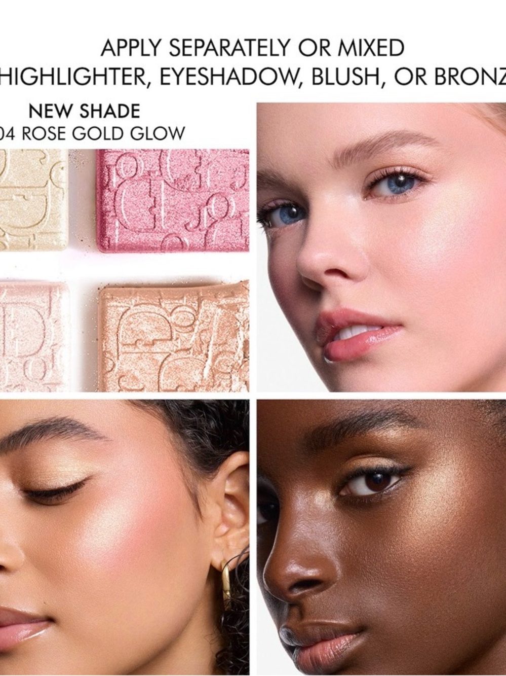 Dior Backstage Highlighting Palette — Pink, Champagne & Peach Glow (PEARLY PEACH - Picture 2 of 2